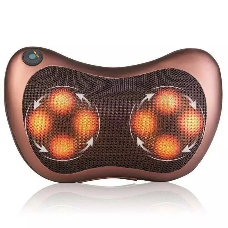 Massageador 8 Bolas Shiatsu Lombar Pescoço Veicular E Casa Almofada Lombar Pescoço Pés 110-220V